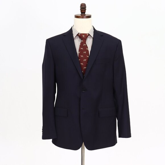 Paul Betenly 42R Navy Solid 2-Button Sport Coat Blazer Jacket V442 - Picture 1 of 11